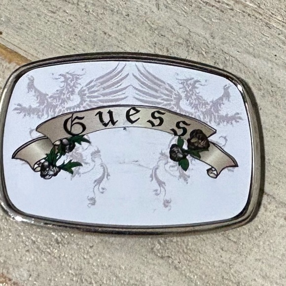 Vintage❤️Guess Silver Belt Buckle-1981 - Picture 1 of 2